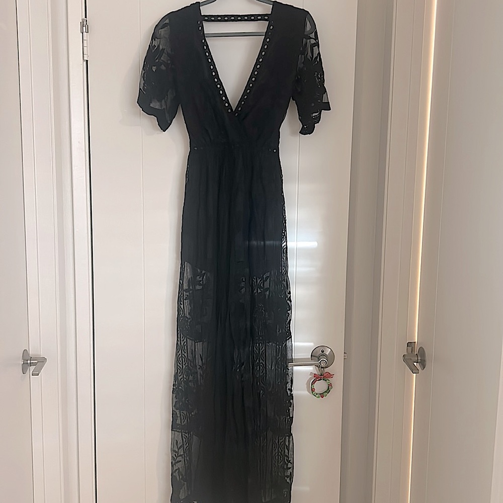 New & Never worn Beautiful Black Lace Pant Jumpsuit